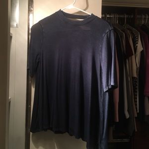 mock neck key hole soft & sexy tee